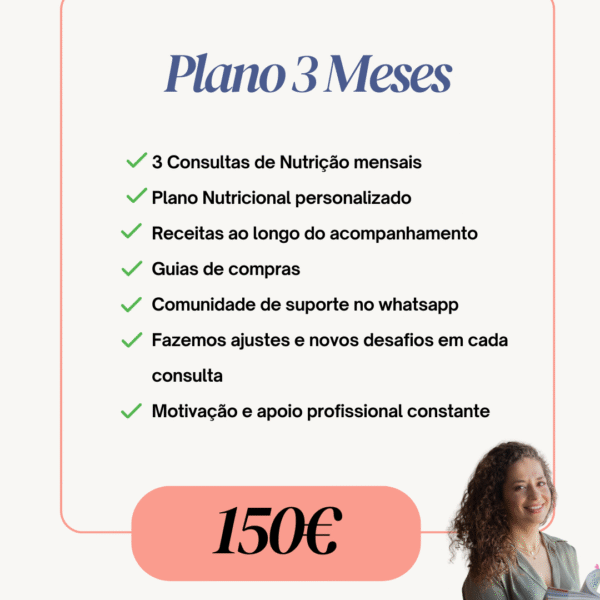 Consulta de Nutrição - Plano 3 Meses